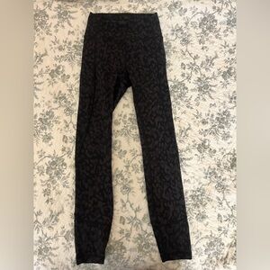 Black Leopard Print Lululemon Leggings